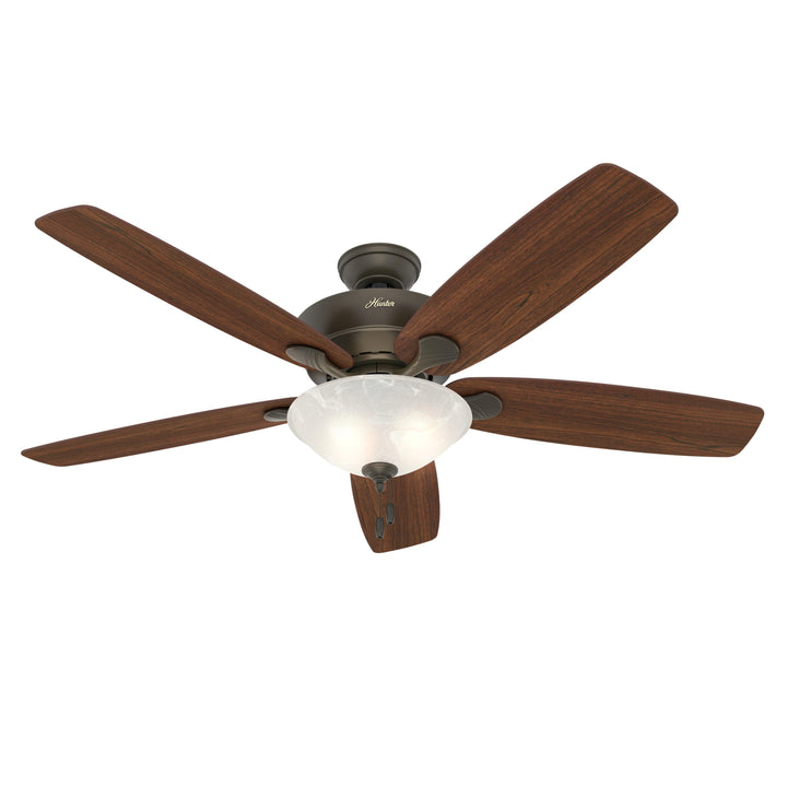 Hunter Regalia II 60-in New Bronze LED Indoor Ceiling Fan (5-Blade)
