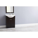 Style Selections Euro 24-in Gray Single Sink Bathroom Vanity with White Cultured Marble Top - Super Arbor