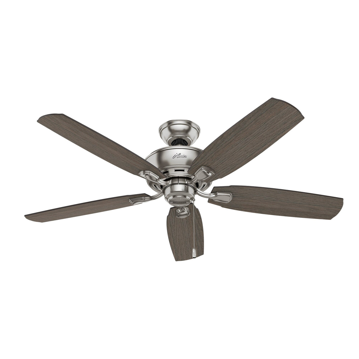 Hunter Creekside LED 52-in Brushed Nickel Indoor Ceiling Fan with Light Kit (5-Blade)