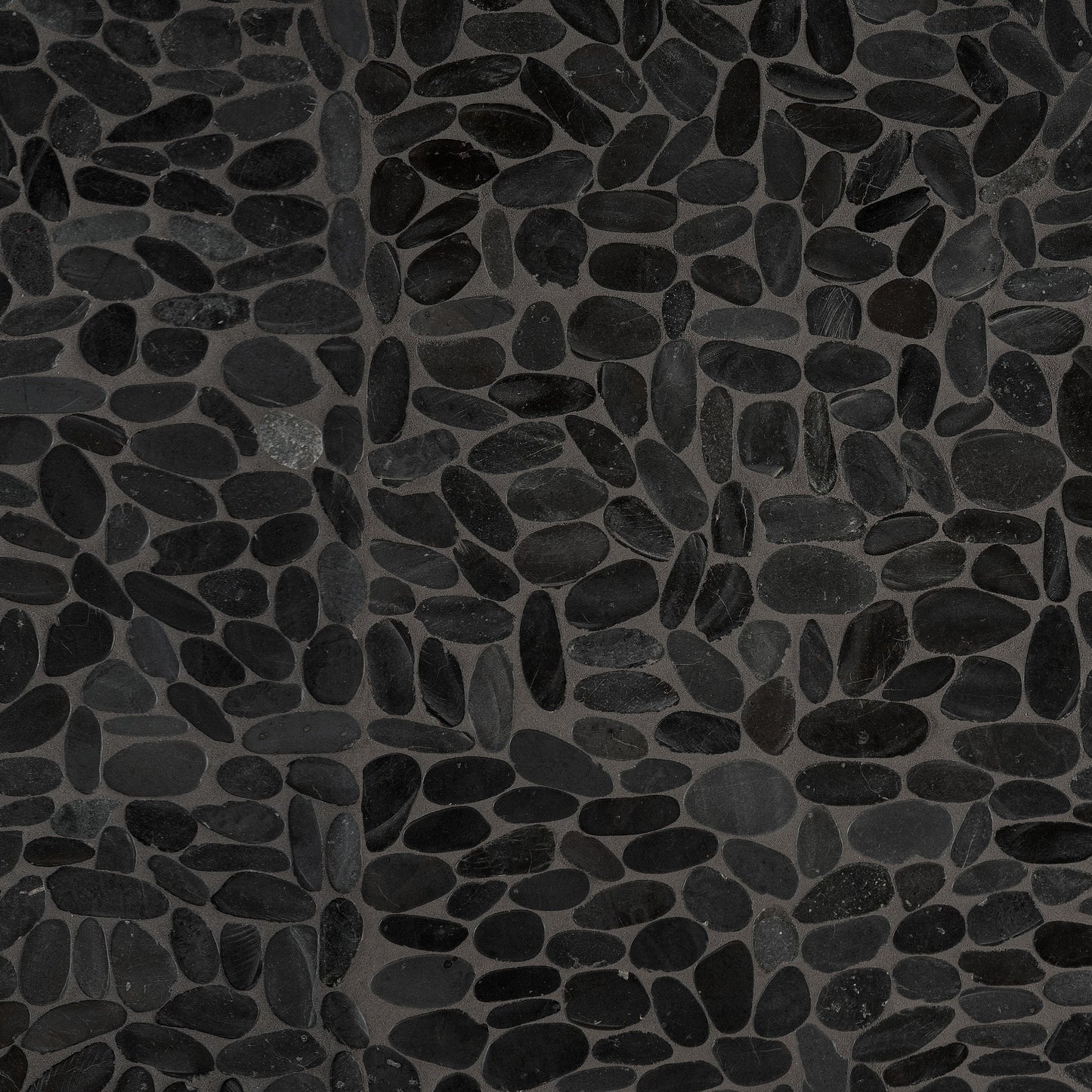 Satori River Rock Black 12-in x 12-in Natural Stone Mosaic Floor and Wall Tile (0.96-sq. ft/ Piece)