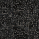 Satori River Rock Black 12-in x 12-in Natural Stone Marble Pebble Floor and Wall Tile (0.96-sq ft Piece)
