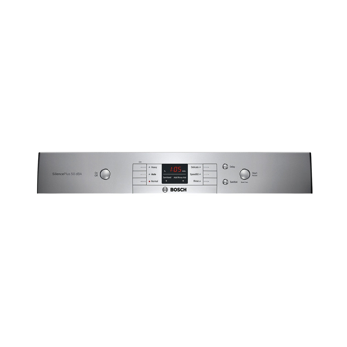 Bosch 100 Series PureDry 50-Decibel Front Control 24-in Built-In Dishwasher, Fingerprint-Resistant Stainless Steel, ENERGY STAR
