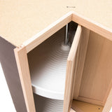 Project Source Oak Brook 36-in W x 35-in H x 23.75-in D Unfinished Oak Lazy Susan Corner Base Cabinet, Fully Assembled