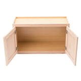 Project Source Oak Brook 30-in W x 18-in H x 12-in D Natural Unfinished Oak Wall Fully Assembled Cabinet (Flat Panel Square Door Style)