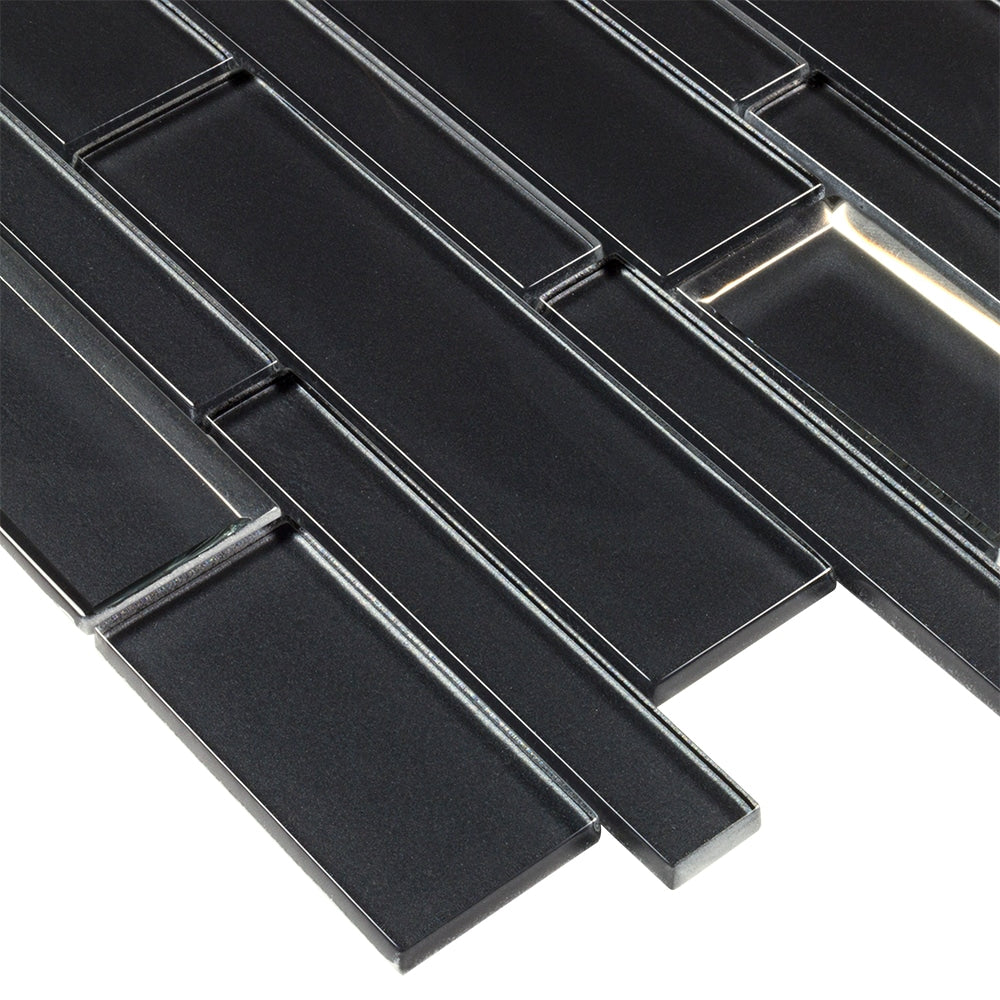 Elida Ceramica Night Reflections 12-in x 12-in Glossy Glass Linear Mosaic Wall Tile (0.95-sq ft)