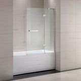 Mia 40 in. x 55 in. Semi-Framed Hinge Tub and Shower Door in Chrome and Clear Glass - Super Arbor