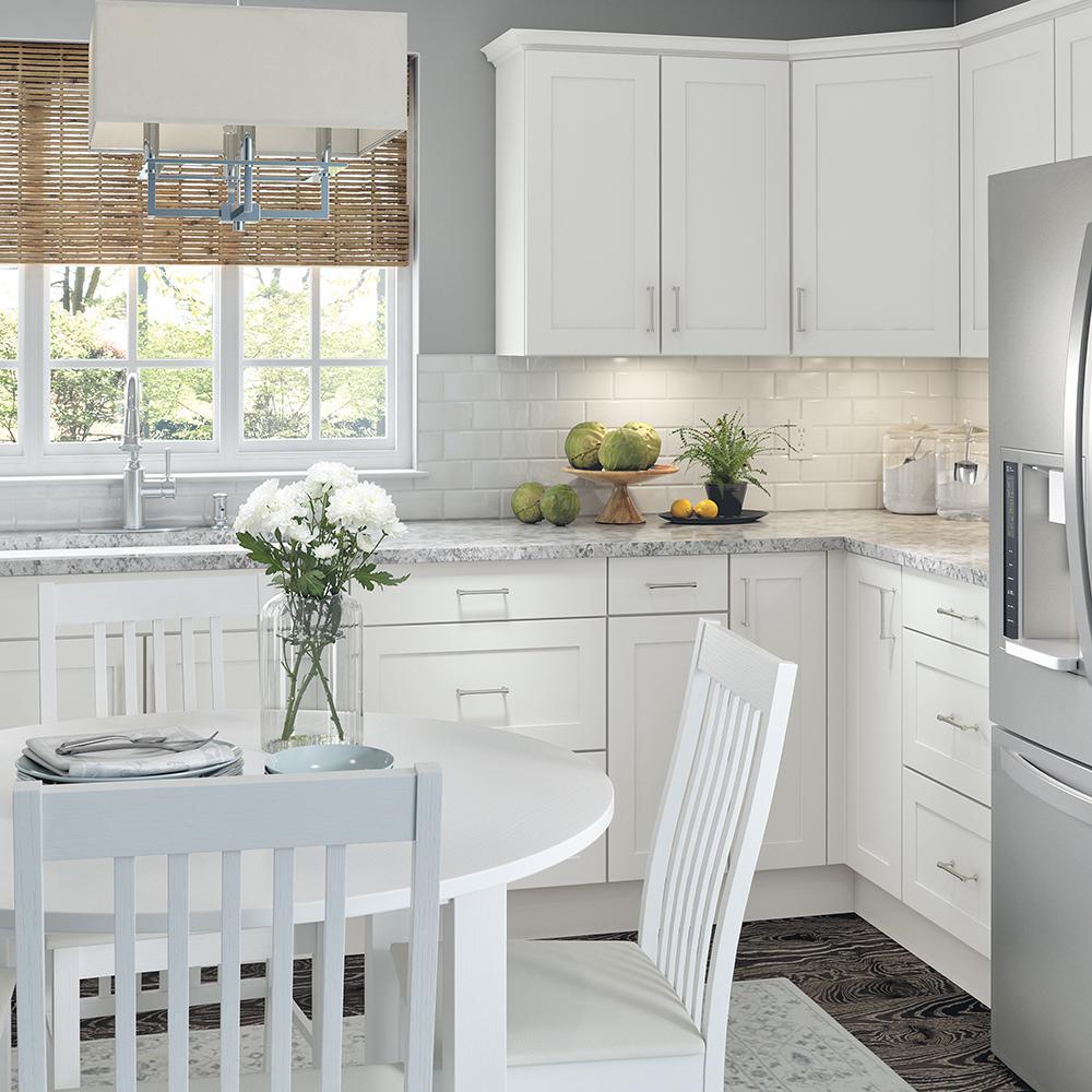 Cambridge Shaker Assembled 27x30x12 in. All Plywood Wall Cabinet with 2 Soft Close Doors in White - Super Arbor