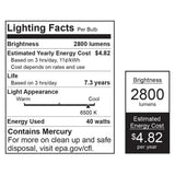 150-Watt Equivalent T4 Spiral Non-Dimmable E26 Base Compact Fluorescent CFL Light Bulb, Daylight 6500K - Super Arbor