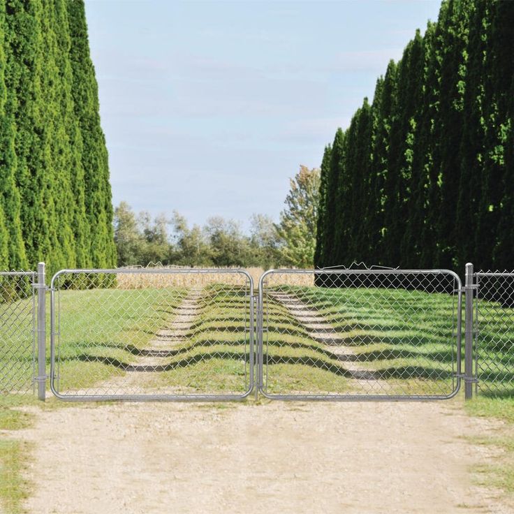 Everbilt 10 ft. W x 4 ft. H Galvanized Steel Drive Fence Gate