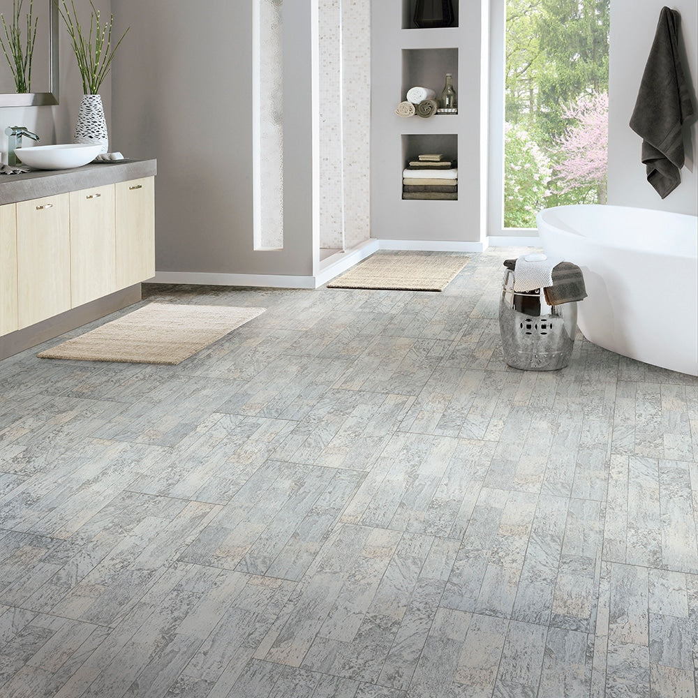 Armstrong Flooring Terraza Sand Dollar 12-in x 24-in Water-Resistant Peel-and-Stick Vinyl Tile (2.01-sq ft)
