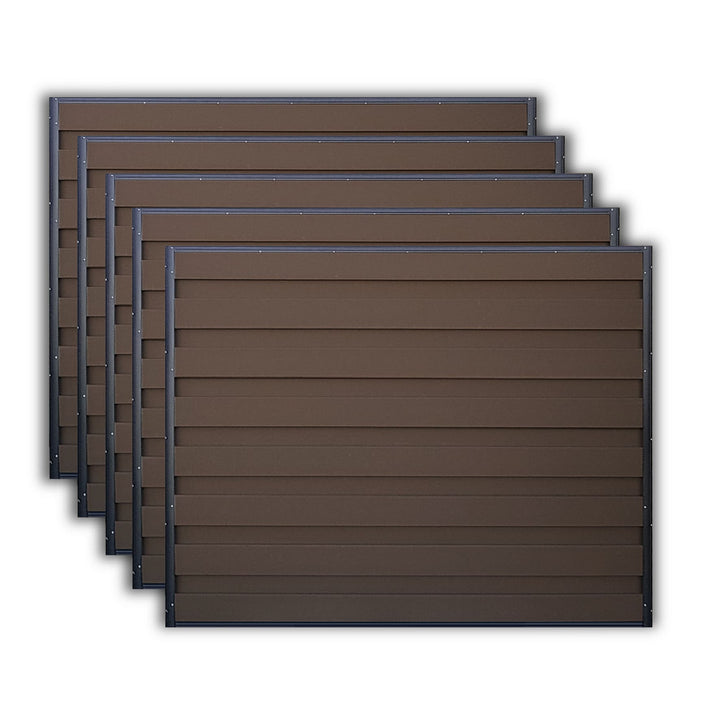 Trex Fencing 6-ft H x 8-ft W 5-Pack Woodland Brown Board-on-board Privacy Composite Fence Panel