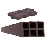Trex Fencing 5-in x 5-in W x 9-ft H 6-Pack Woodland Brown Composite Fence with Post Cap