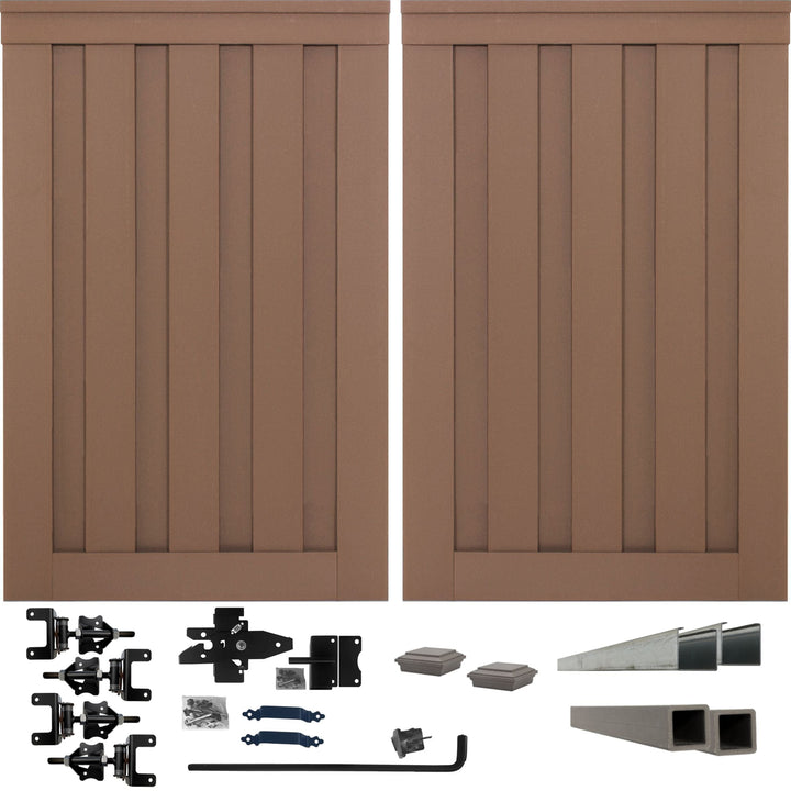 Trex Fencing Seclusions 6-ft H x 8-ft W Saddle Composite Fence Gate
