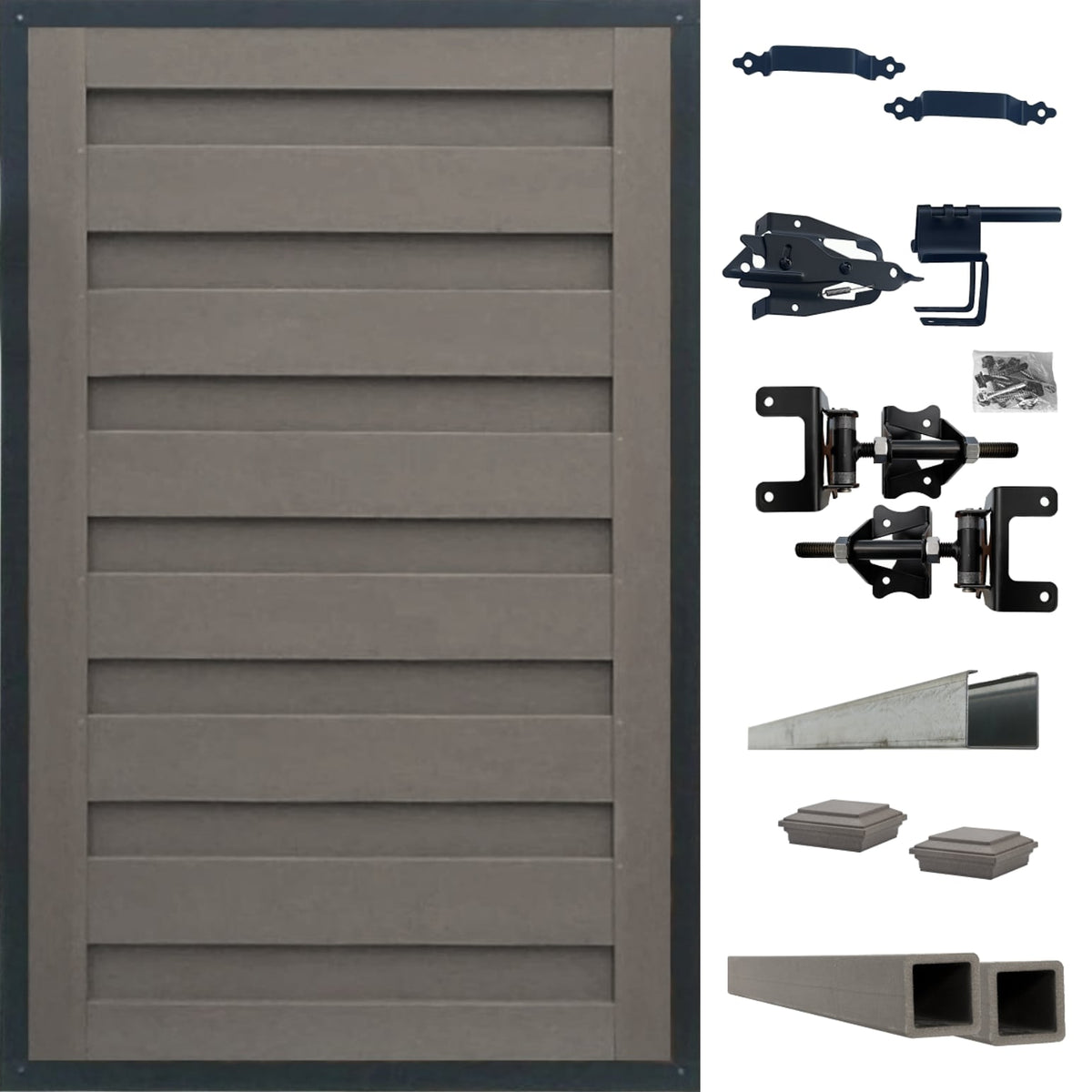 Trex Fencing Horizons 6-ft H x 4-ft W Winchester Grey Residential Composite Fence Gate with Hardware