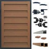 Trex Fencing Horizons 6-ft H x 4-ft W Saddle Residential Composite Fence Gate with Hardware