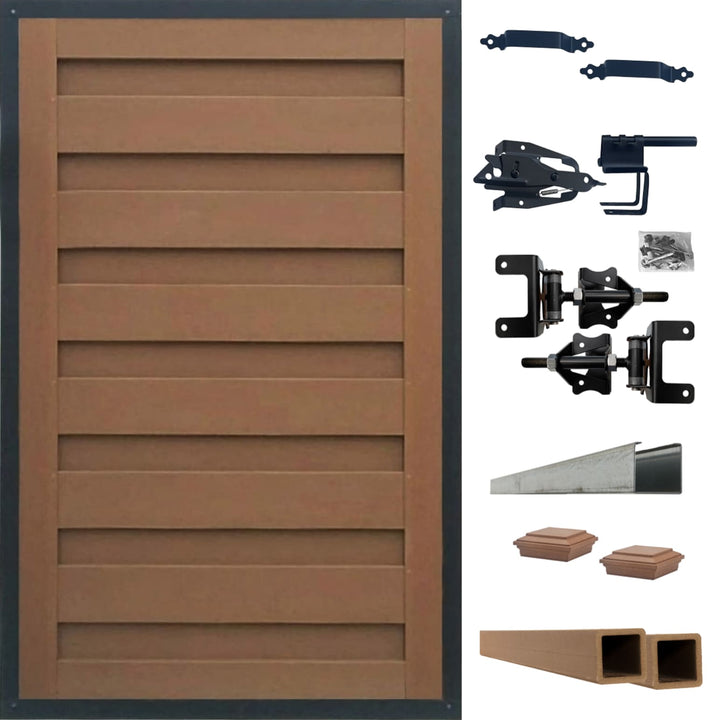 Trex Fencing Horizons 6-ft H x 4-ft W Saddle Residential Composite Fence Gate with Hardware