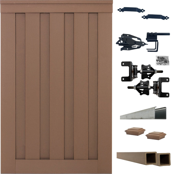 Trex Fencing Seclusions 6-ft H x 4-ft W Saddle Residential Composite Fence Gate with Hardware