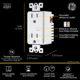 GE myTouchSmart Wi‑Fi Smart Duplex Outlet, 15A, White (Model 40795-S1)