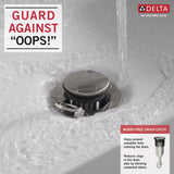 Delta Alux SpotShield Brushed Nickel 2-Handle 4-in Centerset WaterSense Bathroom Sink Faucet with Drain