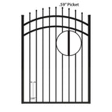 Ironcraft Orleans Black Powder-coated Aluminum Pressed-point Yard Fence Gate