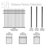 Ironcraft Orleans Black Powder-coated Aluminum Pressed-point Yard Fence Gate