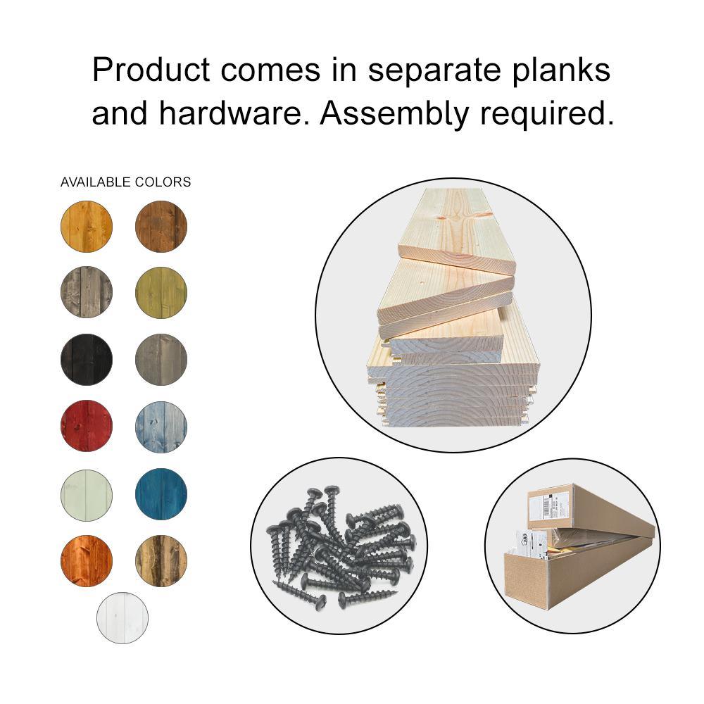 K Series 30 in. x 84 in. Gray Knotty Pine Wood Interior Sliding Barn Door with Hardware Kit - Super Arbor