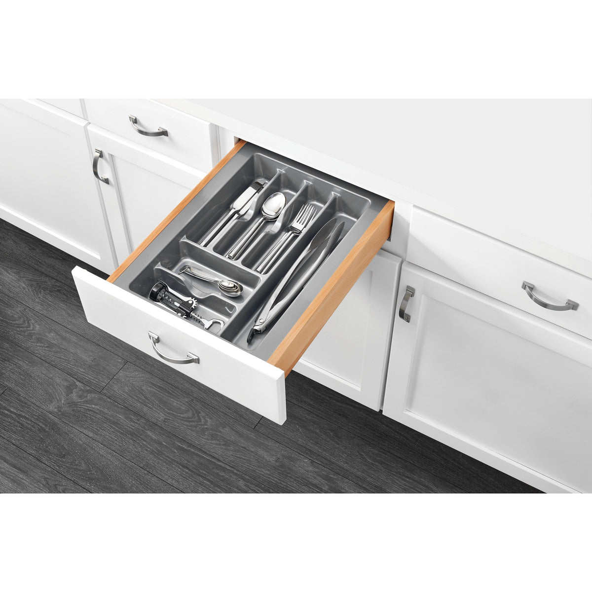 Rev-A-Shelf 21.25-in x 14.25-in Plastic Cutlery Insert Drawer Organizer