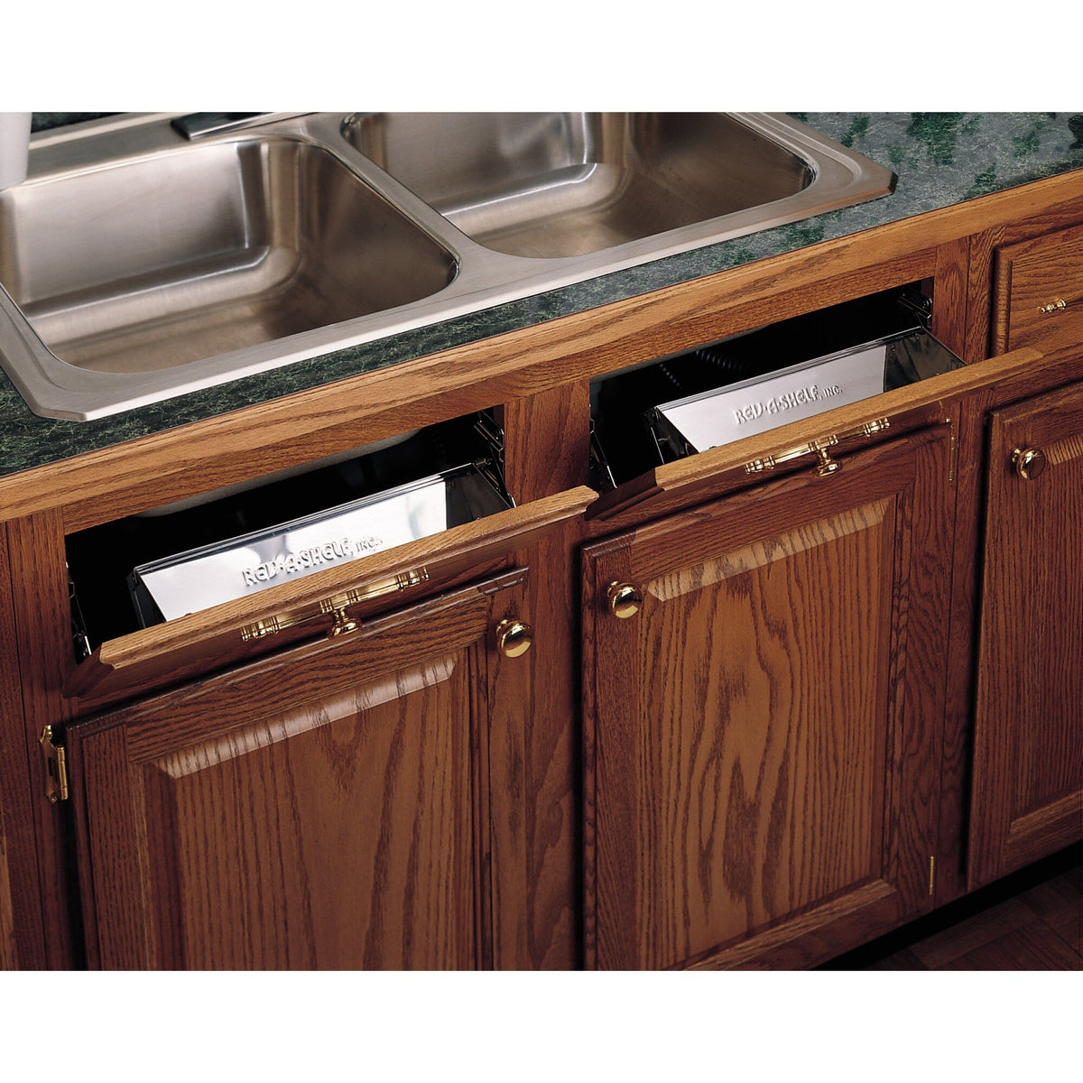 Rev-A-Shelf 11.5-in W x 3-in H 1-Tier Pull Out Metal Door Organizer