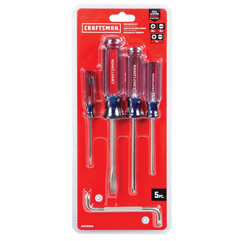 CRAFTSMAN 5-Piece Acetate Handle Screwdriver Set