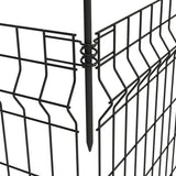 YARDLINK 3-ft W Powder-coated Galvanized Steel Flat-top No Dig Garden Fence Panel