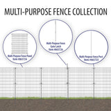 YARDLINK 3-ft W Powder-coated Galvanized Steel Flat-top No Dig Garden Fence Panel