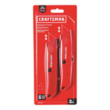 CRAFTSMAN 3/4-in 6-Blade Retractable Utility Knife with On-Tool Blade Storage (2-Pack)