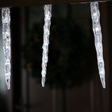 GE Color Choice 100-Count Multi-Function Color-Changing LED Christmas Icicle Lights, 20 Icicles, 9.5-ft Lighted Length, White Wire