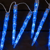GE Color Choice 100-Count Multi-Function Color-Changing LED Christmas Icicle Lights, 20 Icicles, 9.5-ft Lighted Length, White Wire