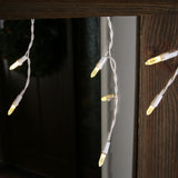GE StayBright 100-Count Sparkling White Mini LED Plug-In Christmas Icicle Lights, Warm White, 10.8-ft Lighted Length
