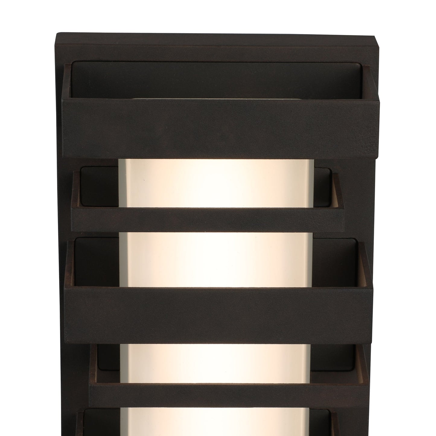 Portfolio Glen Hallow 11-in H Rust Integrated LED Outdoor Wall Light, Hardwired, Wet Rated