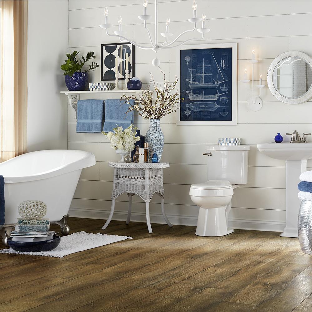 Mohawk Haddock 7-3/4-in Wide x 4-1/2-mm Thick Waterproof Interlocking Luxury Vinyl Plank Flooring (18.22-sq ft)