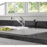 Peerless Core Chrome 1-Handle Deck-Mount Low-Arc Handle Kitchen Faucet