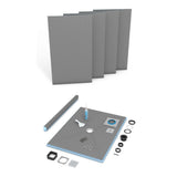 Fundo Primo 36 in. x 36 in. Shower Kit - Super Arbor