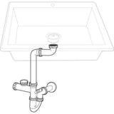 Mustee 25" x 22" Biscuit Laundry Sink - Drop-In with Drain and Faucet