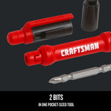 CRAFTSMAN 2-Piece Plastic Handle Magnetic Multi-Bit Screwdriver