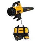 DEWALT 90 MPH 400 CFM 20V MAX Lithium Ion Cordless Handheld Leaf Blower (Tool Only) with Bonus 20V MAX Starter Kit Included