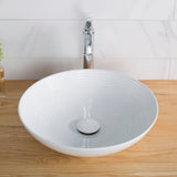 Viva 16-1/2 in. Round Porcelain Ceramic Vessel Sink in White - Super Arbor