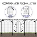 YARDLINK 4-ft H x 3-ft W Black Powder-coated Steel Decorative Metal Flat-top No Dig Decorative Fence Gate