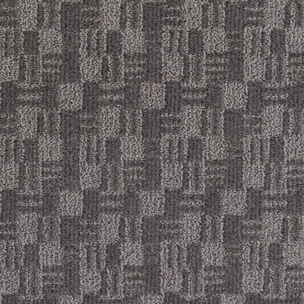 STAINMASTER Essentials So In Love Detour Pattern Indoor Carpet, 12‑ft Roll Width, Gray