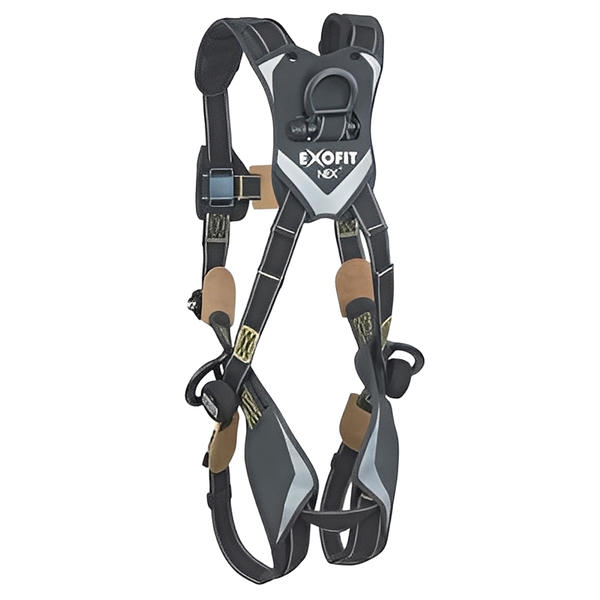 ExoFit NEX Arc Flash Harness w/PVC Coated Aluminum D-Rings, Back&Side - All Sizes image 2