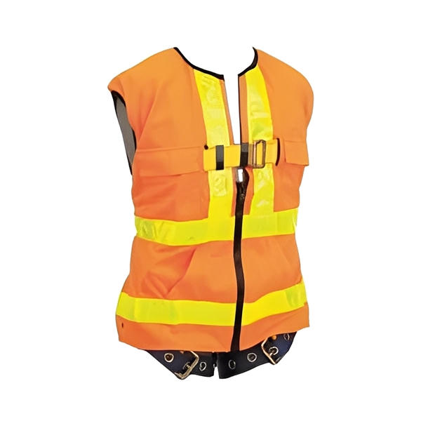 Delta Vest Hi-Vis Reflective Workvest Harness, Tongue Buckle image 2