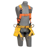 Chair Harness with Soft Seat Sling, Extended Back D-Ring and Side D-Rings - All Sizes