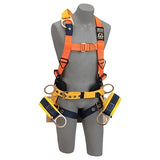 Chair Harness with Rigid Seat Board, Extended Back D-Ring/Side D-Rings - All Sizes