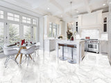 Satori Bianco Glacier 12-in x 24-in Polished Natural Stone Marble Look Tile